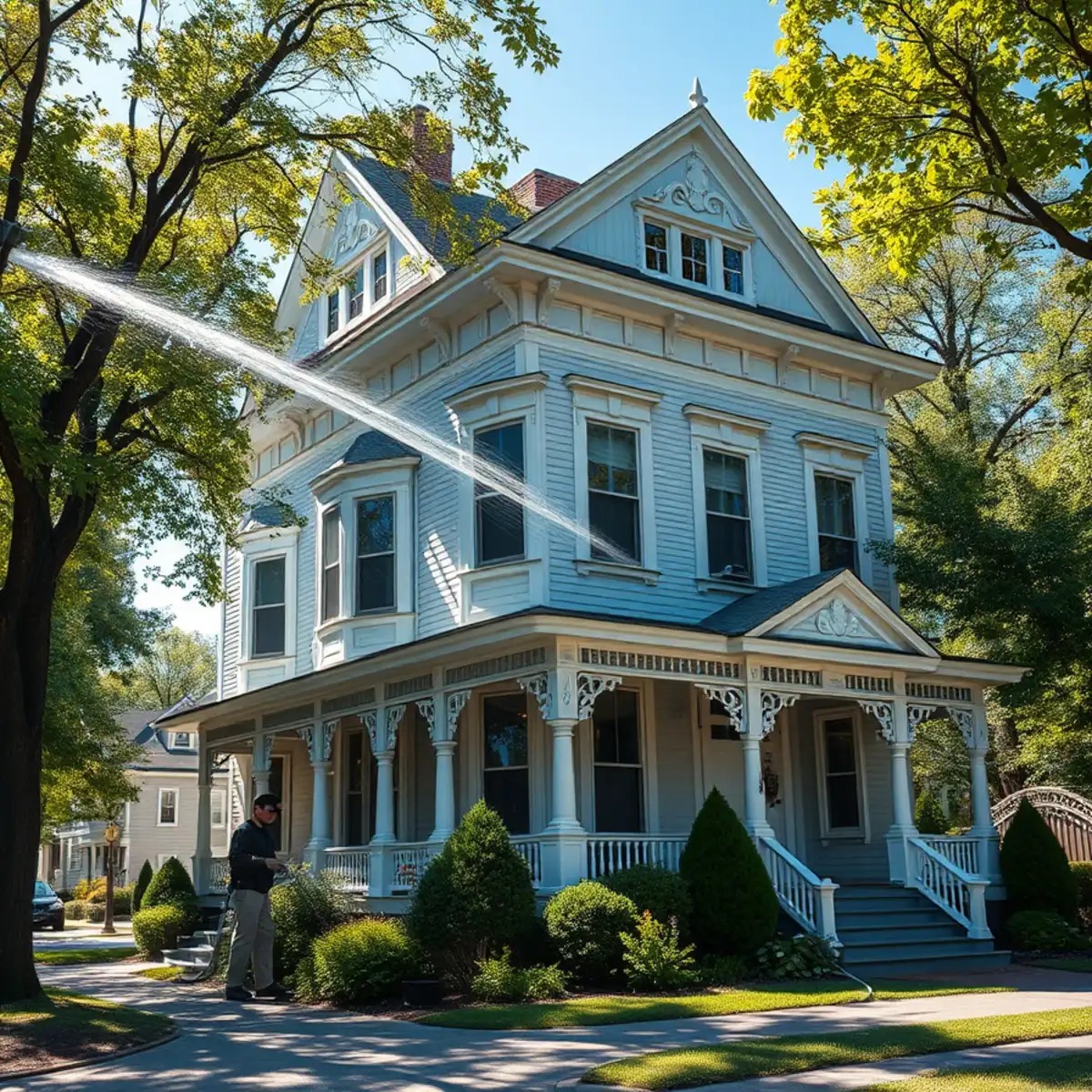 Pressure washing and exterior cleaning in Hamilton, Massachusetts by Wash Bros