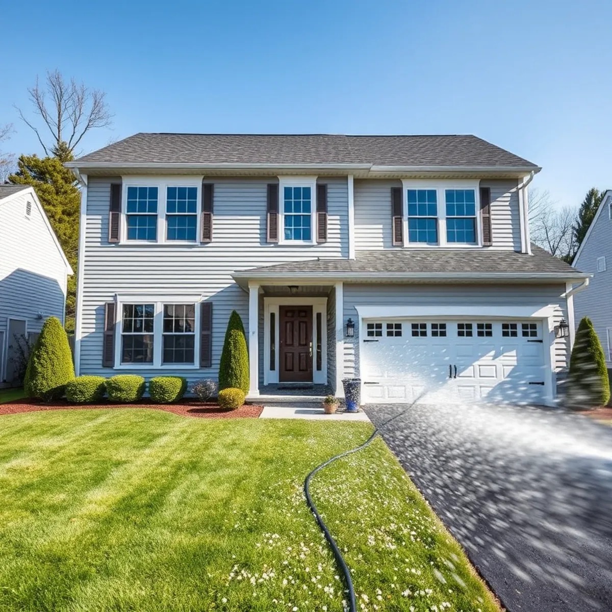 Pressure washing and exterior cleaning in Bourne, Massachusetts by Wash Bros