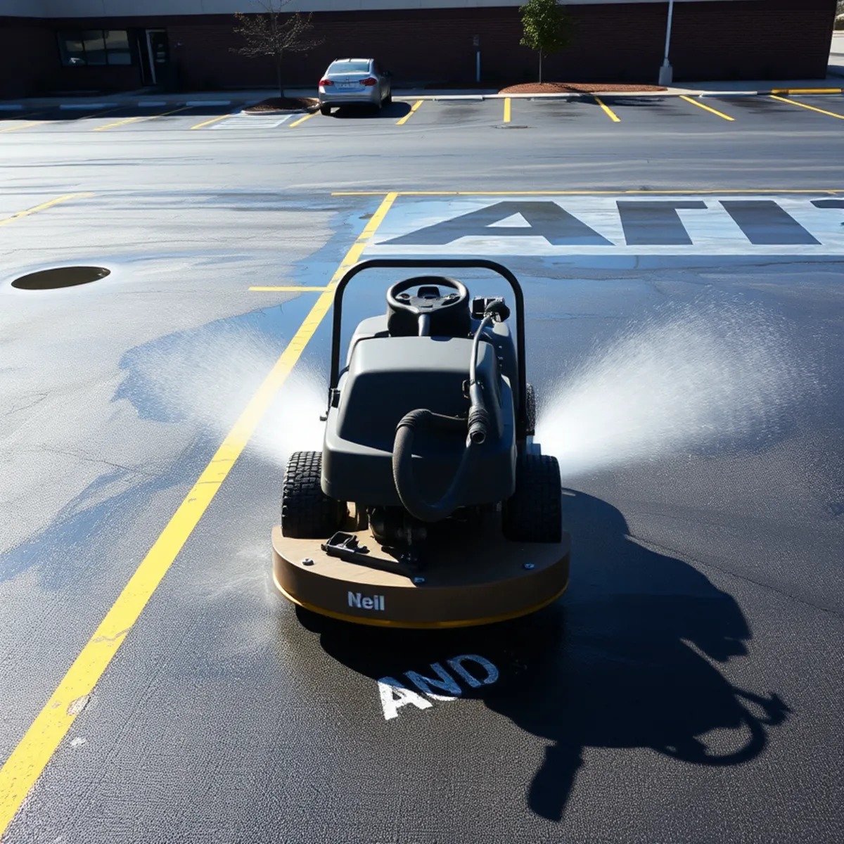 Parking Lot Cleaning service in Massachusetts by Wash Bros