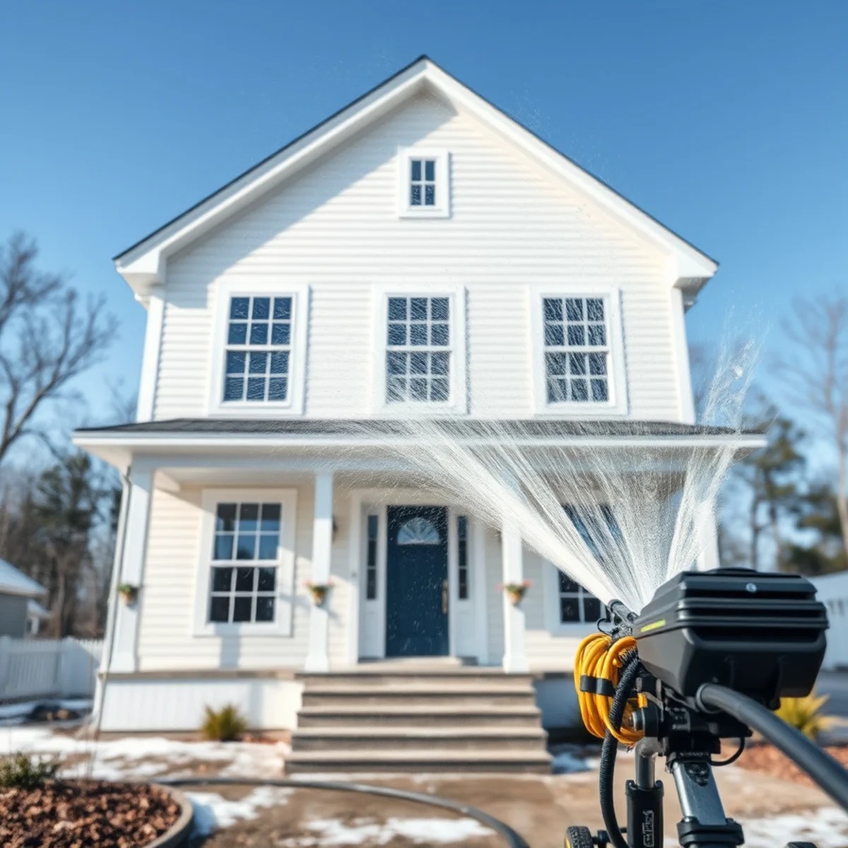 Post-Construction Exterior Cleaning service in Massachusetts by Wash Bros