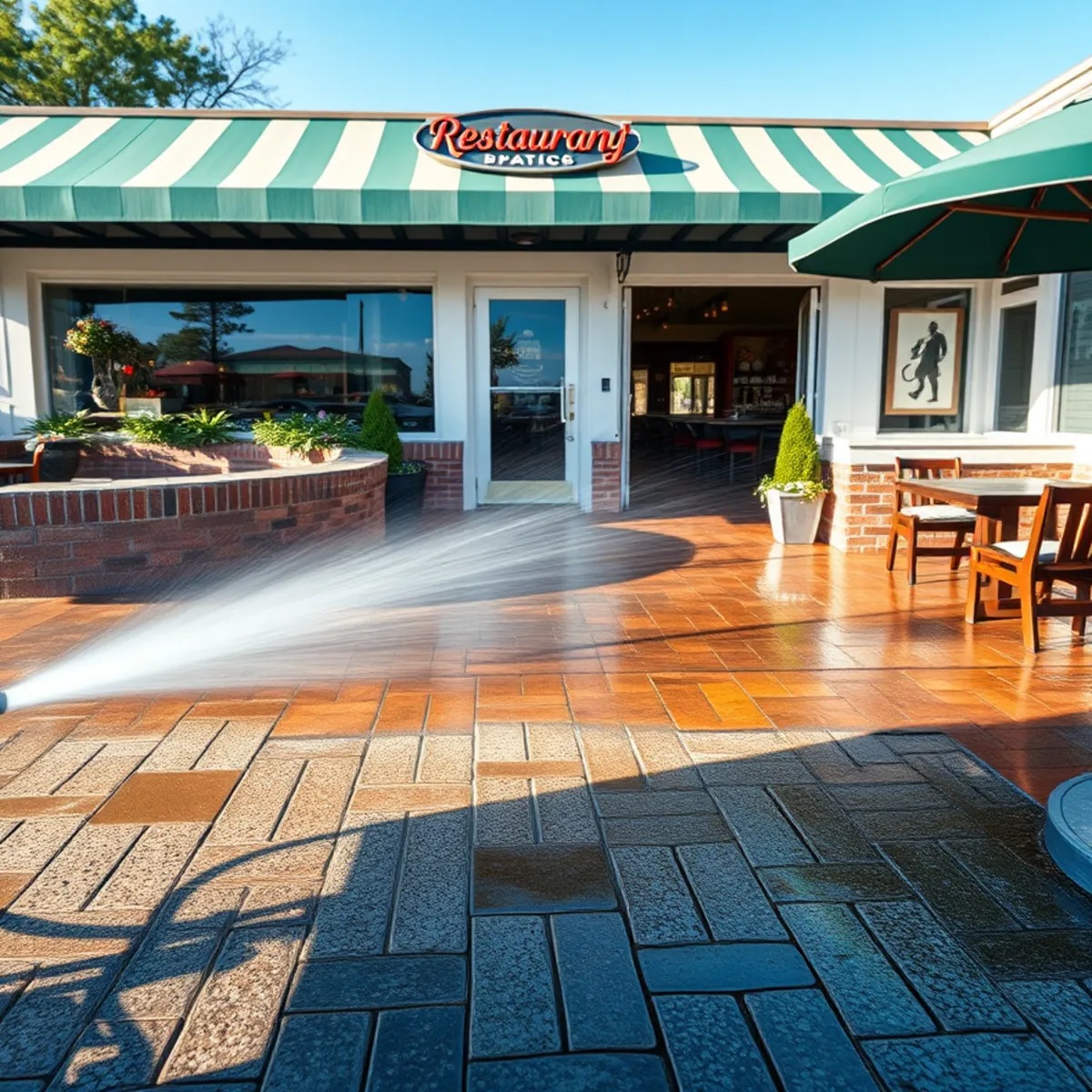 Restaurant Pressure Washing service in Massachusetts by Wash Bros