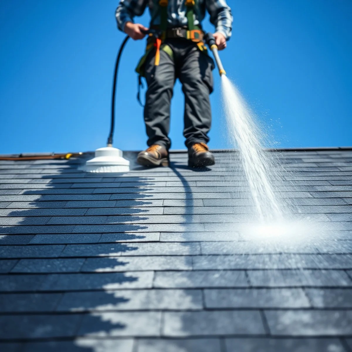 Roof Cleaning service in Massachusetts by Wash Bros