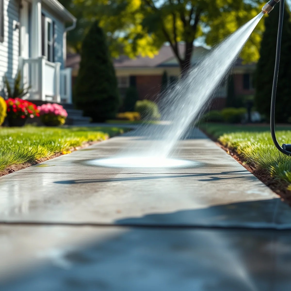 Sidewalk Cleaning service in Massachusetts by Wash Bros
