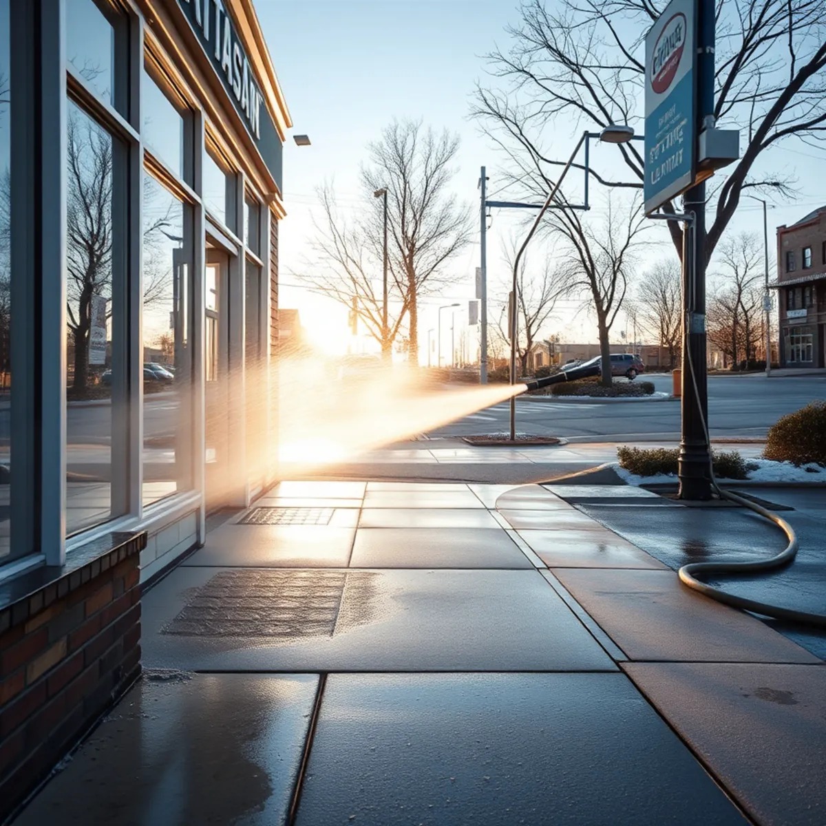 Storefront Pressure Washing service in Massachusetts by Wash Bros